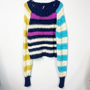 Free People Multicolor Striped Sweater